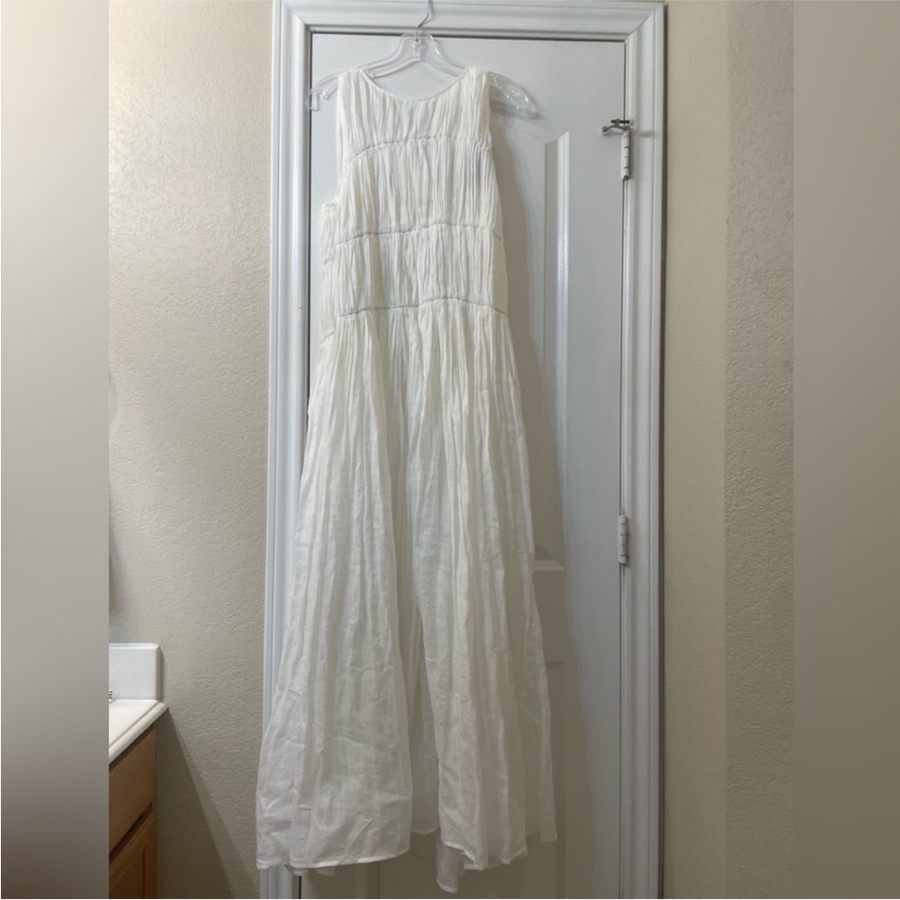 NWT! H&M Ramie Maxi Dress in White Size Small - Picture 10 of 10